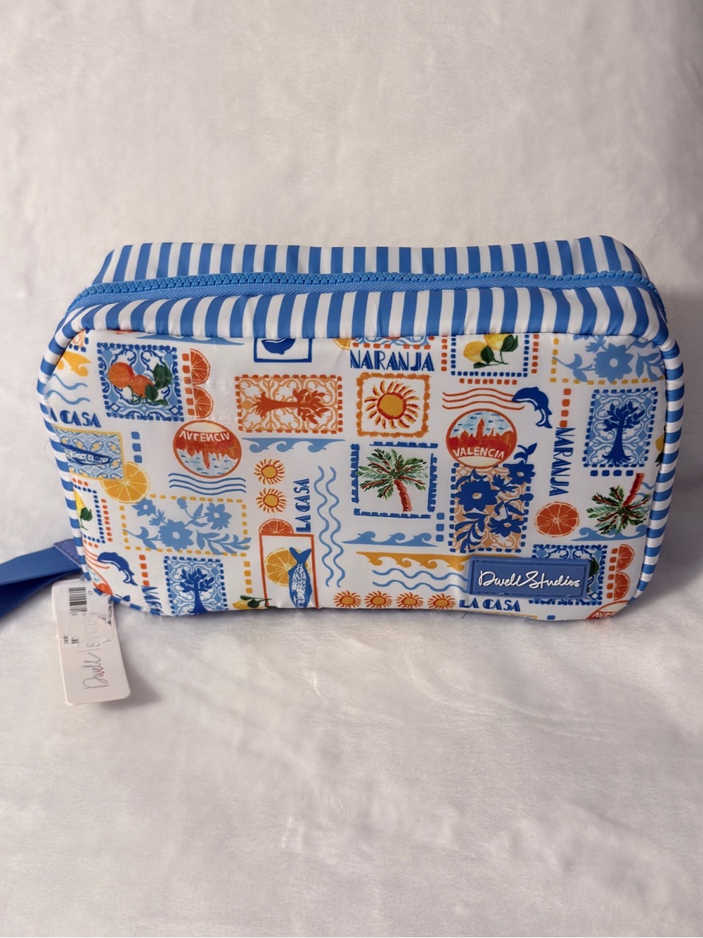 Blue & White Coastal Patterned Cosmetic Bah